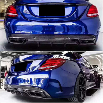 Αναβαθμίστε την Mercedes Benz W205 C250 Sport σας με Carbon Fiber Rear Bumper Diffuser Lip