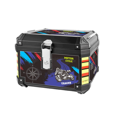 48L Motorcycle Tail Box Αλουμινίου Σύνθεσης Ανερόστερο Τάγμα Μαύρο χρώμα για την απόδοση