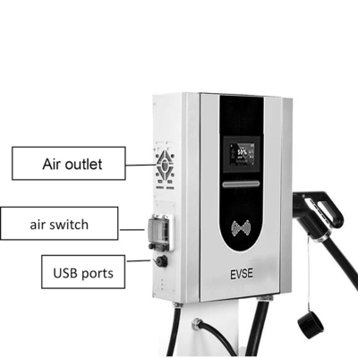 GBT τύπου γρήγορο φορτιστή EV DC Wall Charger με ονομαστικό ρεύμα 0-200A ισχύ εξόδου 20kW
