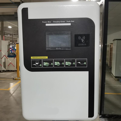 3.5 ιντσών LCD οθόνη 60KW EV Wall Charger Wallbox AC Wall Mount Σταθμός φόρτισης αυτοκινήτου