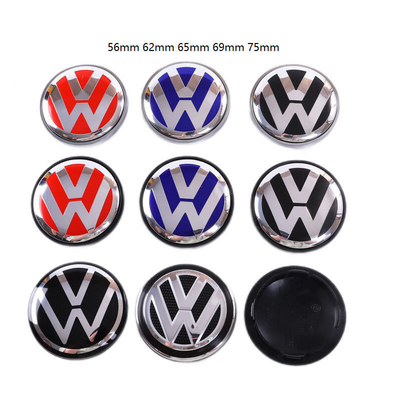 Το κάλυμμα κεντρικού τροχού του Volkswagen σε πλαστικό 68mm 56mm με μπλε προσαρμοσμένο σχεδιασμό