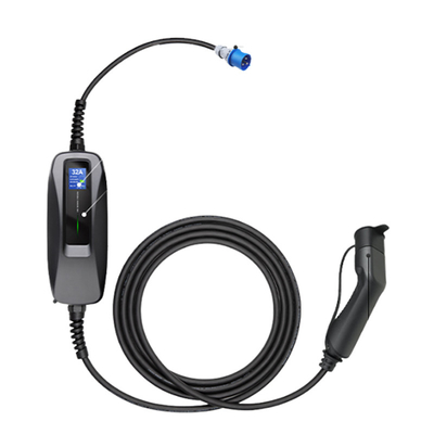 32A Type1/Type2 Φορητό κουτί φόρτισης EV για καλώδια φόρτισης Nissan LEAF Μαύρο