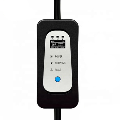 110V-240V AC Τύπος 2 Ηλεκτρικό φορητό φορτιστή EV για αυτοκίνητα με ρεύμα ρυθμιζόμενο Schuko Plug