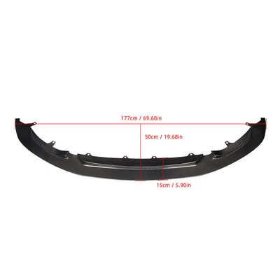 Λάμψη μαύρη M-per GT4 Style Carbon Fiber Front Lip για BMW M4 M3 F80 F82 Bumper Lip 2014