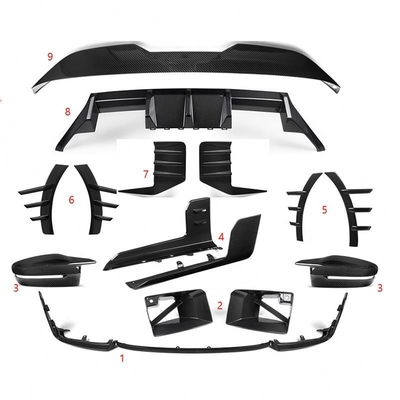 BMW M2 G87 Carbon Fiber Front Bumper Edge Body Kit Side Skirt Πίσω διάχυση Πίσω σπόιλερ