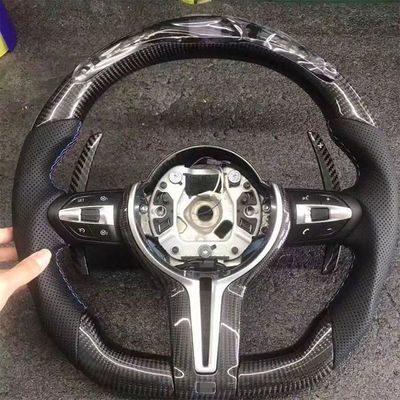 BMW F10 F30 E60 E90 G30 E46 E92 τιμόνι με ανθρακονήματα και μαύρο δέρμα