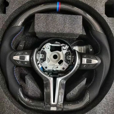 BMW F10 F30 E60 E90 G30 E46 E92 τιμόνι με ανθρακονήματα και μαύρο δέρμα