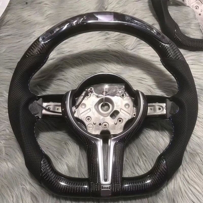 BMW F10 F30 E60 E90 G30 E46 E92 τιμόνι με ανθρακονήματα και μαύρο δέρμα