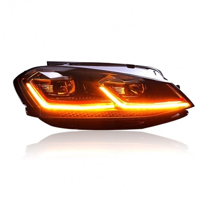 Το VW Golf 7 Mk7 2013-2020 πλήρες φως προβολέα LED κόκκινη λωρίδα δυναμικό πλήρες σύνολο λαμπτήρα