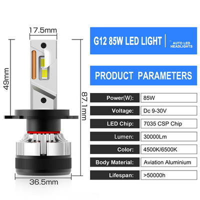 130W 6500K 30000Lm Αυτοκίνητα φώτα LED Φώτα H7 H11 9005 9006 9012 Φώτα αυτοκινήτου LED