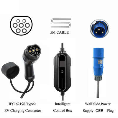 110V / 230V AC φορητός σταθμός φόρτισης ηλεκτρικών οχημάτων τύπου 2 τύπου 1 Gbt Ev φορτιστή