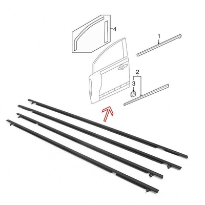 Εξωτερική πόρτα Weatherstrip 72950-Sna-A01 72910-Sna-A01 για Honda Civic 100% δοκιμάστηκε