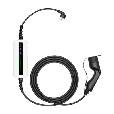 Λευκό φορητό EV φορτιστή Ευρώπης Standard Plug 16A 220V Ηλεκτρικό φορτιστή αυτοκινήτου ισχύς εξόδου 3,5KW