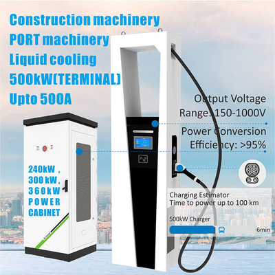 360Kw/600Kw Διάσπαστος τύπου Ev υπερταχείος σταθμός φόρτισης με πρότυπο διεπαφής CCS2